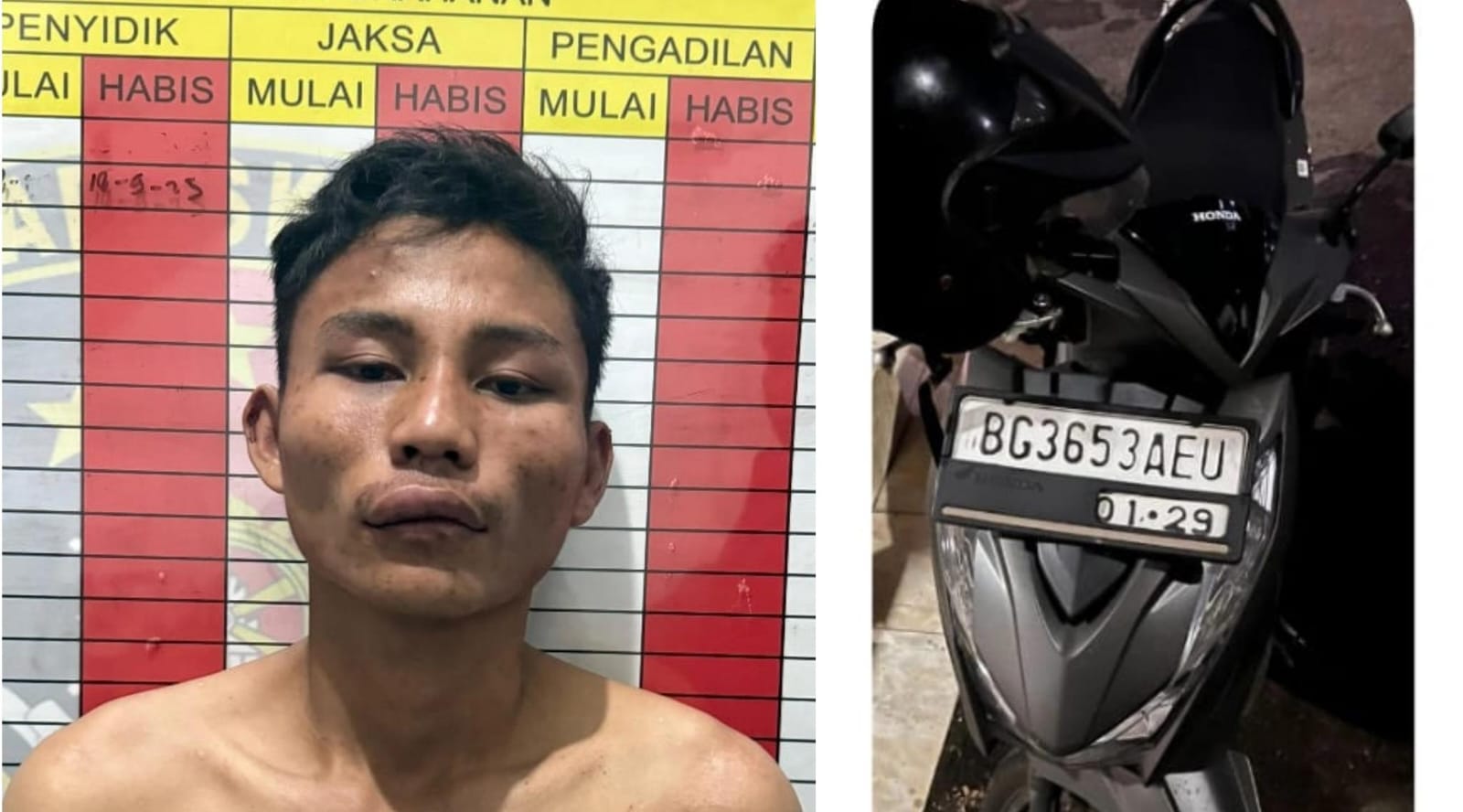 Jatanras Polda Sumsel Tangkap Pelaku Pencurian Motor di Sukabangun, Satu Buron.